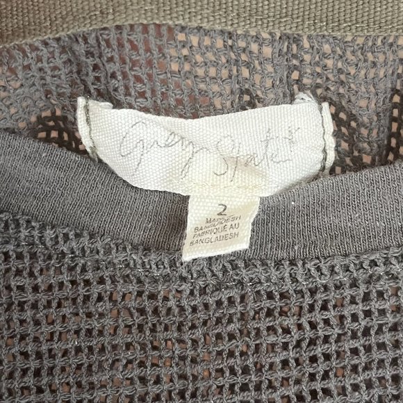 Grey State Apparel Rachel Belted Dress with Mesh Detail - Cotton/Linen - Picture 7 of 7
